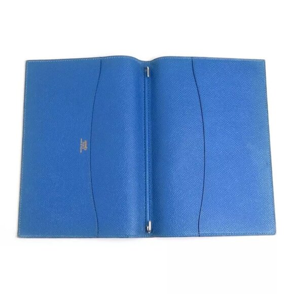 Auth HERMES Agenda/Note Cover Blue Leather - Picture 7 of 15